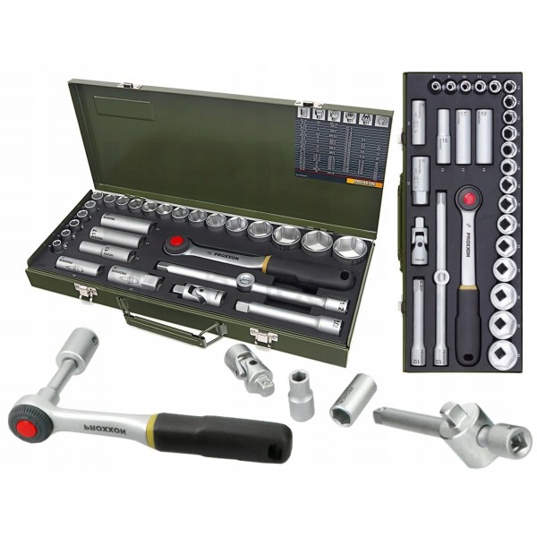 PROXXON ZESTAW DLA MECHANIKÓW 8 – 34MM 29 CZĘŚCI GRZECHOTKA NASADKIPR23000