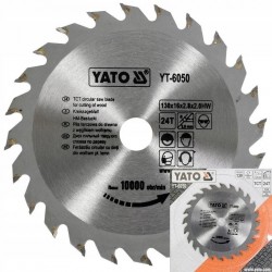 YATO PIŁA PILARKA TARCZOWA TARCZA WIDIOWA DO DREWNA 130X24TX16 MM YT-6050