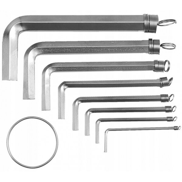 VOREL KLUCZE IMBUSOWE SZEŚCIOKĄTNE /HEX/ 2-10 MM, CR-V, ZESTAW 8 SZT. 56392 VOREL KLUCZE IMBUSOWE SZEŚCIOKĄTNE /HEX/ 2-10 MM, CR-V, ZESTAW 8 SZT. 56392