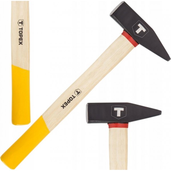 TOPEX MŁOTEK ŚLUSARSKI 800 G, TRZONEK Z MOCNEGO DREWNA JESIONOWEGO 02A408 TOPEX MŁOTEK ŚLUSARSKI 800 G, TRZONEK Z MOCNEGO DREWNA JESIONOWEGO 02A408