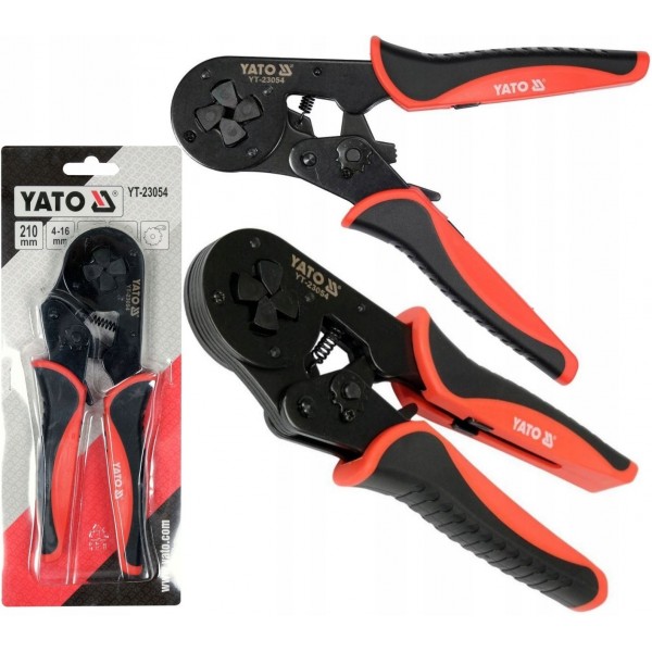 YATO ZACISKARKA SZCZYPCE 210mm SAMONASTAWNE DO KONEKTORÓW TULEJEK 4-16 mm2 YATO ZACISKARKA SZCZYPCE 210mm SAMONASTAWNE DO KONEKTORÓW TULEJEK 4-16 mm2
