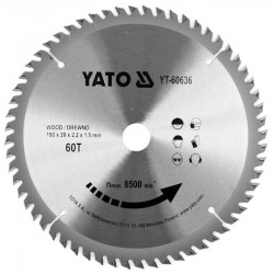 YATO TARCZA WIDIOWA DO DREWNA DLA YT-82150 190X60TX20MM WĘGLIK YT-60636