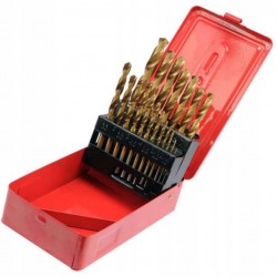 STHOR WIERTŁA TYTANOWE DO METALU YATO 1-10mm 19 SZTUK ZE STALI HSS 22330