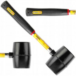 TOPEX MŁOTEK GUMOWY 450G, DO DELIKATNYCH MATERIAŁÓW TRZONEK METALOWY 02A305