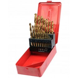 STHOR WIERTŁA TYTANOWE DO METALU YATO 1-10mm 19 SZTUK ZE STALI HSS 22330