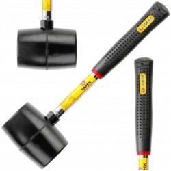 TOPEX MŁOTEK GUMOWY 450G, DO DELIKATNYCH MATERIAŁÓW TRZONEK METALOWY 02A305