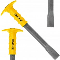 TOPEX PRZECINAK PŁASKI ZE STALI STOPOWEJ Z OCHRANIACZEM 19 X 500 MM 03A159
