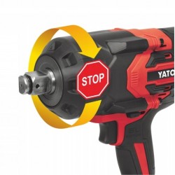 YATO KLUCZ UDAROWY BEZSZCZOTKOWY 18V 3/4'' 2400NM ŚRUBY M18 - M36 + 6Ah