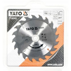 YATO PROFESJONALNA TARCZA TNĄCA WIDIOWA DO DREWNA 190x20Tx30mm YT-60488