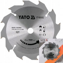 YATO TARCZA WIDIOWA DO DREWNA I M. DREWNOPOCHODNYCH 170X12TX16MM YT-60582