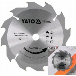 YATO TARCZA WIDIOWA DO DREWNA I M. DREWNOPOCHODNYCH 170X12TX16MM YT-60582