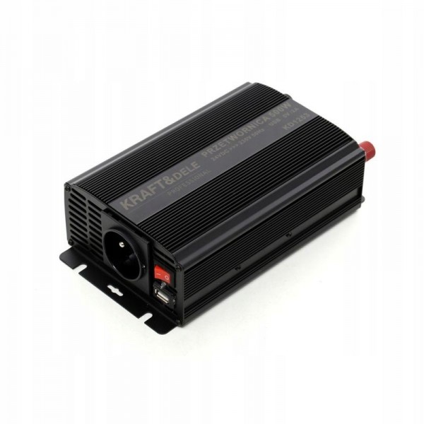 KRAFT&DELE PRZETWORNICA SAMOCHODOWA 350W 24V 230V 1GNIAZDO + USB KD1251