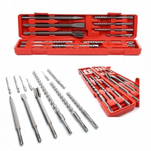 Kraft&Dele Zestaw 12 ELEMENTÓW KOMPLET 9 Wierteł S4 + 3 Dłuta SDS+ KD10206 Kraft&Dele Zestaw 12 ELEMENTÓW KOMPLET 9 Wierteł S4 + 3 Dłuta SDS+ KD10206
