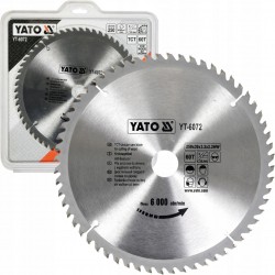 YATO TARCZA PIŁA TARCZOWA WIDIOWA DO CIĘCIA DREWNA 250MM X 30MM 60T YT-6072