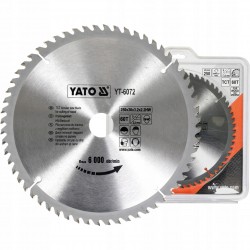 YATO TARCZA PIŁA TARCZOWA WIDIOWA DO CIĘCIA DREWNA 250MM X 30MM 60T YT-6072