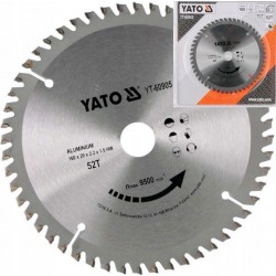YATO TARCZA WIDIOWA PIŁA TARCZOWA DO CIĘCIA ALUMINIUM 160X52TX20MM YT-60905