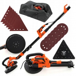 SZLIFIERKA DO ŚCIAN SUFITÓW GIPSU TYNKÓW ŻYRAFA 710W DWA PADY+PAPIER +TORBA