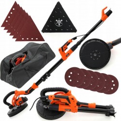 SZLIFIERKA DO ŚCIAN SUFITÓW GIPSU TYNKÓW ŻYRAFA 710W DWA PADY+PAPIER +TORBA