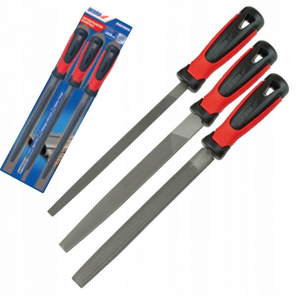 DEDRA ZESTAW PILNIKÓW DO METALU 200MM 3SZT PŁASKI PÓŁOKR OKRĄGŁY 06C006 DEDRA ZESTAW PILNIKÓW DO METALU 200MM 3SZT PŁASKI PÓŁOKR OKRĄGŁY 06C006