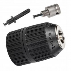 UCHWYT WIERTARSKI SAMOZACISKOWY DO WIERTARKI 2-13MM GWINT 1/2 + 2 ADAPTERY
