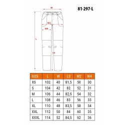 NEO SPODNIE ROBOCZE OUTDOOR 4 WAY STRETCH SZARE DO PASA 81-297 r. XXL/56