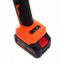 SZLIFIERKA KĄTOWA AKUMULATOROWA + ADAPTER PIŁA PILARKA 2x3Ah BEZSZCZOTKOWA