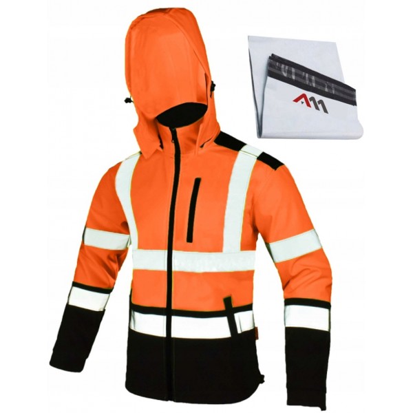 SOFTSHELL OSTRZEGAWCZY ODBLASKOWY ROBOCZY SOFTREF KURTKA POLAR orange XL SOFTSHELL OSTRZEGAWCZY ODBLASKOWY ROBOCZY SOFTREF KURTKA POLAR orange XL