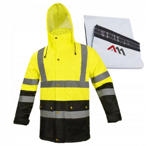 KURTKA ROBOCZA OCIEPLANA OSTRZEGAWCZA Z KAPTUREM Flash bi yellow ŻÓŁTA XXL KURTKA ROBOCZA OCIEPLANA OSTRZEGAWCZA Z KAPTUREM Flash bi yellow ŻÓŁTA XXL