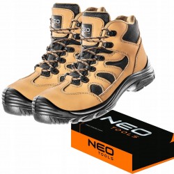 BUTY TRZEWIKI ROBOCZE OCHRONNE SKÓRZANE S3 SRC BEZ METALU NEO 82-125 r. 44