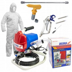 AGREGAT MALARSKI HYDRODYNAMICZNY DEDRA + PRZEDŁUŻKA 50CM 2 DYSZE KOMBINEZON