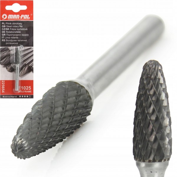 FREZ PŁOMIENIOWY TRZPIENIOWY OBROTOWY 10X25 TRZPIEŃ 6 MM F1025 M225654 FREZ PŁOMIENIOWY TRZPIENIOWY OBROTOWY 10X25 TRZPIEŃ 6 MM F1025 M225654