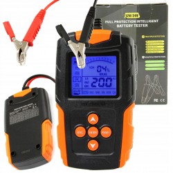 CYFROWY TESTER DO AKUMULATORÓW BATERII 12V 24V UNIWERSALNY 3Ah - 200Ah