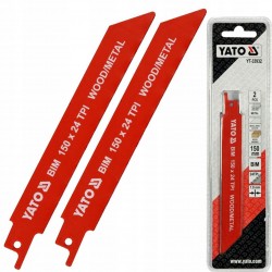 YATO BRZESZCZOTY PIŁ SZABL. DO METALU DREWNA BIM 150MM 24TPI 2 SZT YT-33932