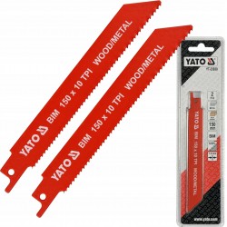 YATO BRZESZCZOTY PIŁ SZABLASTYCH METALI DREWNA BIM 150MM 10TPI x2 YT-33930