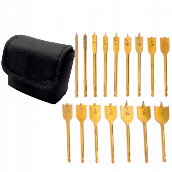 KRAFT&DELE ZESTAW WIERTEŁ ŁOPATKOWYCH 6-38MM+ETUI 16 SZTUK KD10637 KRAFT&DELE ZESTAW WIERTEŁ ŁOPATKOWYCH 6-38MM+ETUI 16 SZTUK KD10637