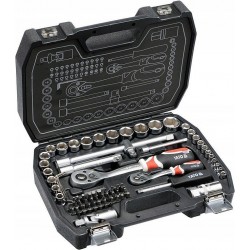 YATO KLUCZE NASADOWE ZESTAW KLUCZY 1/2" 1/4" NASADKI 72el YT-38782 TORX