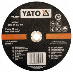 YATO TARCZA PIŁA TARCZOWA DO CIĘCIA METALU 230 X 2,0 X 22 MM YT-5927