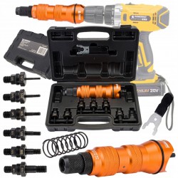 ZESTAW NITOWNICA ADAPTER DO NITONAKRĘTEK NA WKRĘTARKĘ 8e M3-M10 1/4"