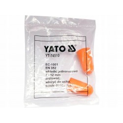 YATO ZATYCZKI STOPERY DO USZU Z PIANKI SNR 34DB BHP 200 PAR YT-74510