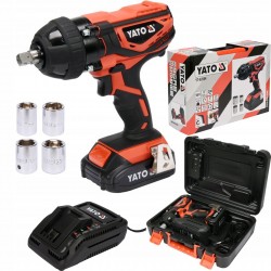 YATO KLUCZ UDAROWY AKUMULATOROWY 18V 1/2 2,0AH +NASADKI YATO YT-82804 18 V