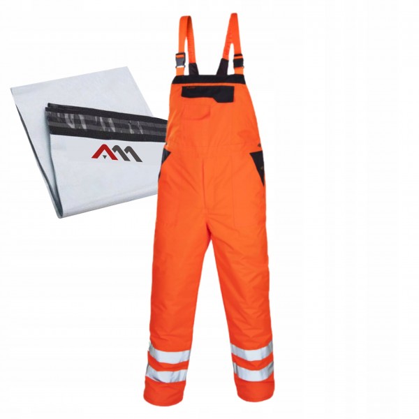SPODNIE ROBOCZE OSTRZEGAWCZE OCIEPLANE GŁUGIE ODBLASK OC FLASH ORANGE r. XL SPODNIE ROBOCZE OSTRZEGAWCZE OCIEPLANE GŁUGIE ODBLASK OC FLASH ORANGE r. XL