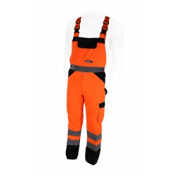 DEDRA SPODNIE ROBOCZE OGRODNICZKI ODBLASKOWE POMARAŃCZOWE BH81SO2 R. L/52