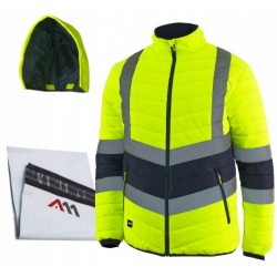 KURTKA ROBOCZA OCIEPLANA ZIMOWA Z KAPTUREM KURTKA 4SEASON YELLOW R. XL