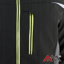 KURTKA OCIEPLANA ROBOCZA SOFTSHELL ODBLASKOWA CLASSWORK WIN YELLOW R. 3XL
