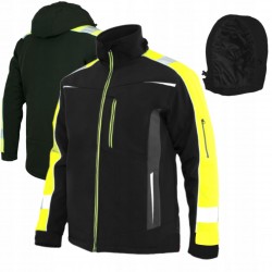 KURTKA OCIEPLANA ROBOCZA SOFTSHELL ODBLASKOWA CLASSWORK WIN YELLOW R. 3XL