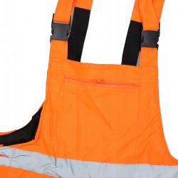 DEDRA SPODNIE ROBOCZE OGRODNICZKI ODBLASKOWE POMARAŃCZOWE BH80SO2 R. XL/56