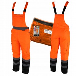 DEDRA SPODNIE ROBOCZE OGRODNICZKI ODBLASKOWE POMARAŃCZOWE BH80SO2 R. XL/56