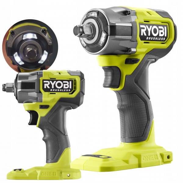 RYOBI KLUCZ UDAROWY 450Nm 1/2" BEZSZCZOTKOWY 18V ONE+ RIW18CBL-0 RYOBI KLUCZ UDAROWY 450Nm 1/2" BEZSZCZOTKOWY 18V ONE+ RIW18CBL-0