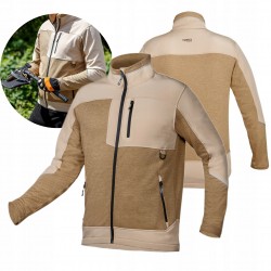 BLUZA KURTKA SOFTSHELL OUTDOOR, BEŻOWA, MĘSKA ROBOCZA ODBLASKI ROZMIAR S