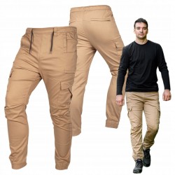 NEO SPODNIE ROBOCZE BHP OUTDOOR TYP JOGGER BEŻOWE 81-285 CE ROZMIAR L/52